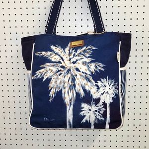 Navy& white 3 🌴 palms shoulder bag. Sun N Sand.